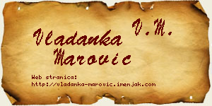Vladanka Marović vizit kartica